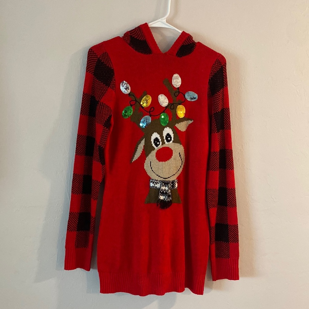 Lot of Christmas sweater, dress, and PJ sweater